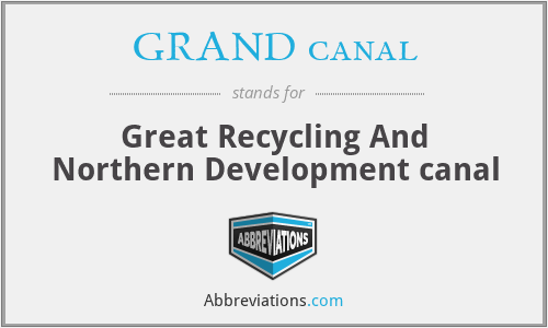 GRAND canal - Great Recycling And Northern Development canal
